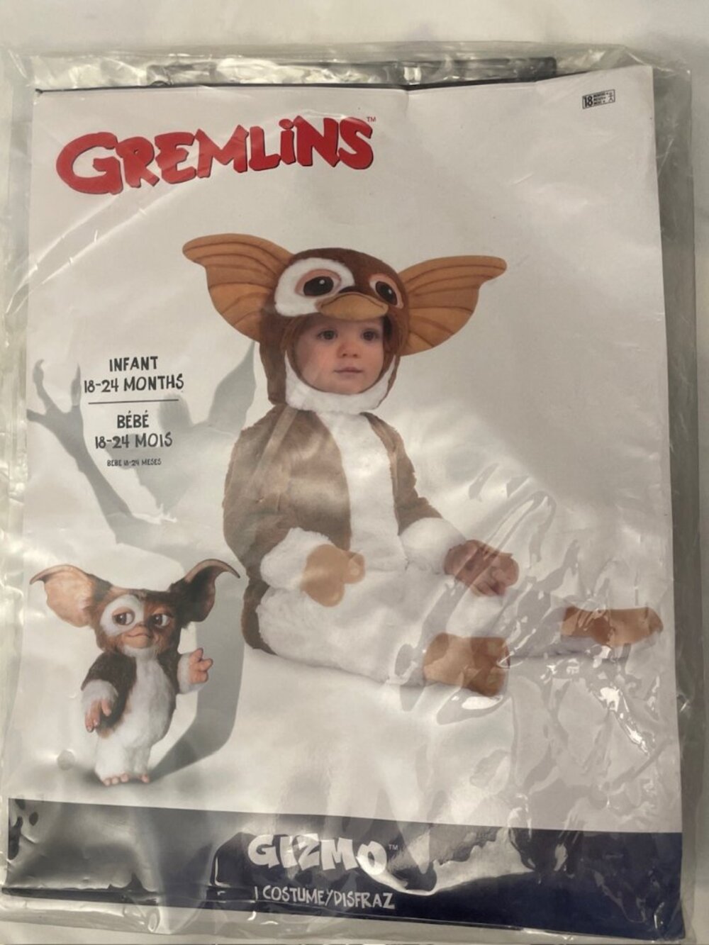 Gremlins Gizmo Toddler 18-24 Months 2 Piece Halloween Costume, Hand Feet Flaps